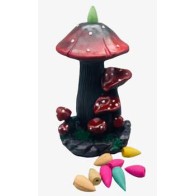 7" Whimsical Mushroom Backflow Burner