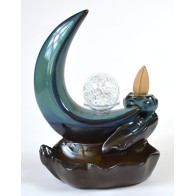 Crescent Moon Backflow Burner for Relaxation