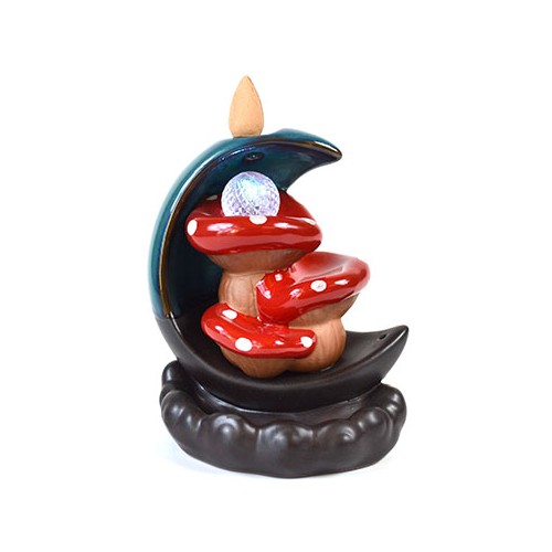 Crescent Moon Backflow Burner with Color Orb