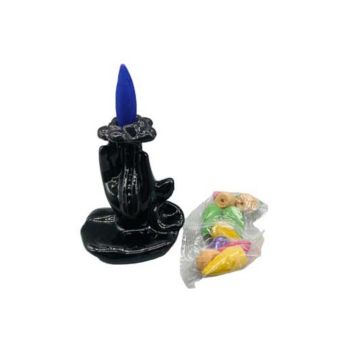 Flower & Hand Backflow Burner for Aromatic Ambiance