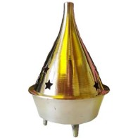 3 Inch Brass Cone and Resin Incense Burner