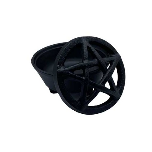 Pentagram Cast Iron Cauldron for Rituals