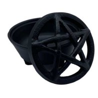 Pentagram Cast Iron Cauldron for Rituals