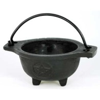 Mini Cast Iron Pentagram Cauldron