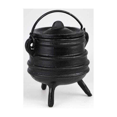 Ribbed Cast Iron Cauldron