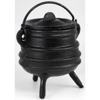 Ribbed Cast Iron Cauldron