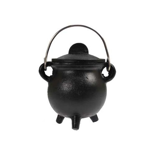 3 Inch Plain Cast Iron Cauldron with Lid