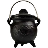 3 Inch Triple Moon Cast Iron Cauldron