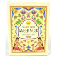 10 Amber Musk Backflow Cones for Tranquility