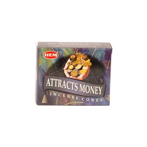 Attract Money HEM Incense Cones - 10 Count