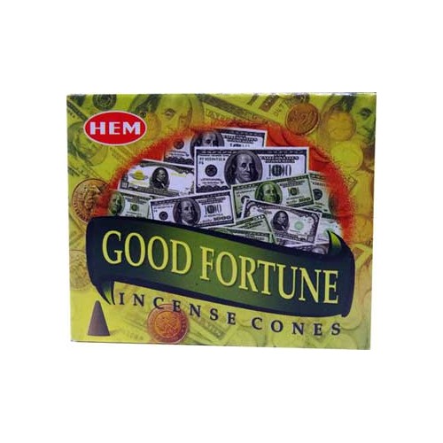 Good Fortune HEM Cone Incense for Luck