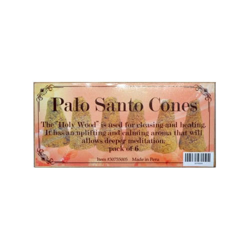 Palo Santo 6 Conos de Incienso para Purificación