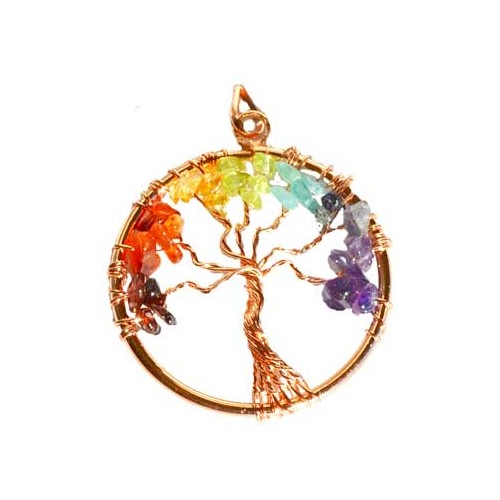 Chakra Tree of Life Pendant for Spiritual Connection