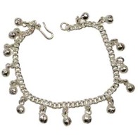 Silvertone Musical Anklet with Bells