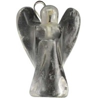 Clear Quartz Angel Pendant - Elegant Healing