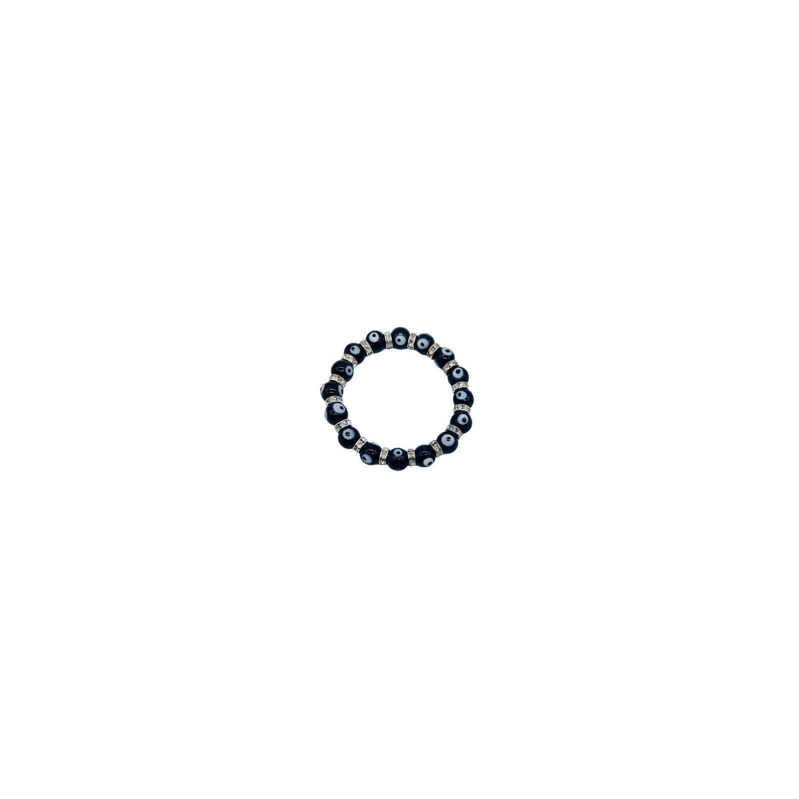 8mm Evil Eye Black Bracelet