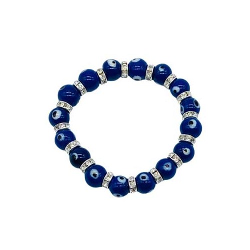 8mm Blue Evil Eye Protective Bracelet