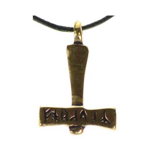 Bronze Thor's Hammer Pendant for Strength