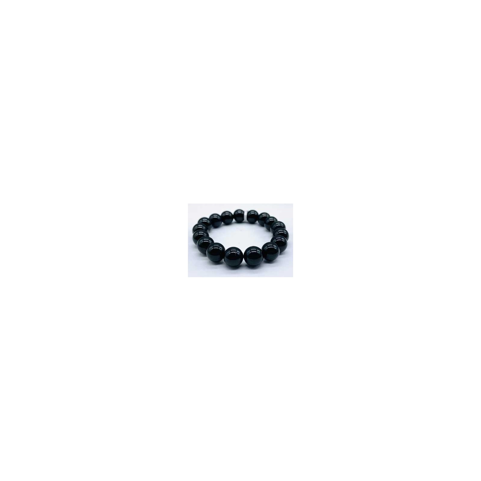 12mm Black Tourmaline Healing Bracelet