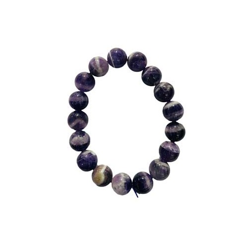 12mm Chevron Amethyst Healing Bracelet