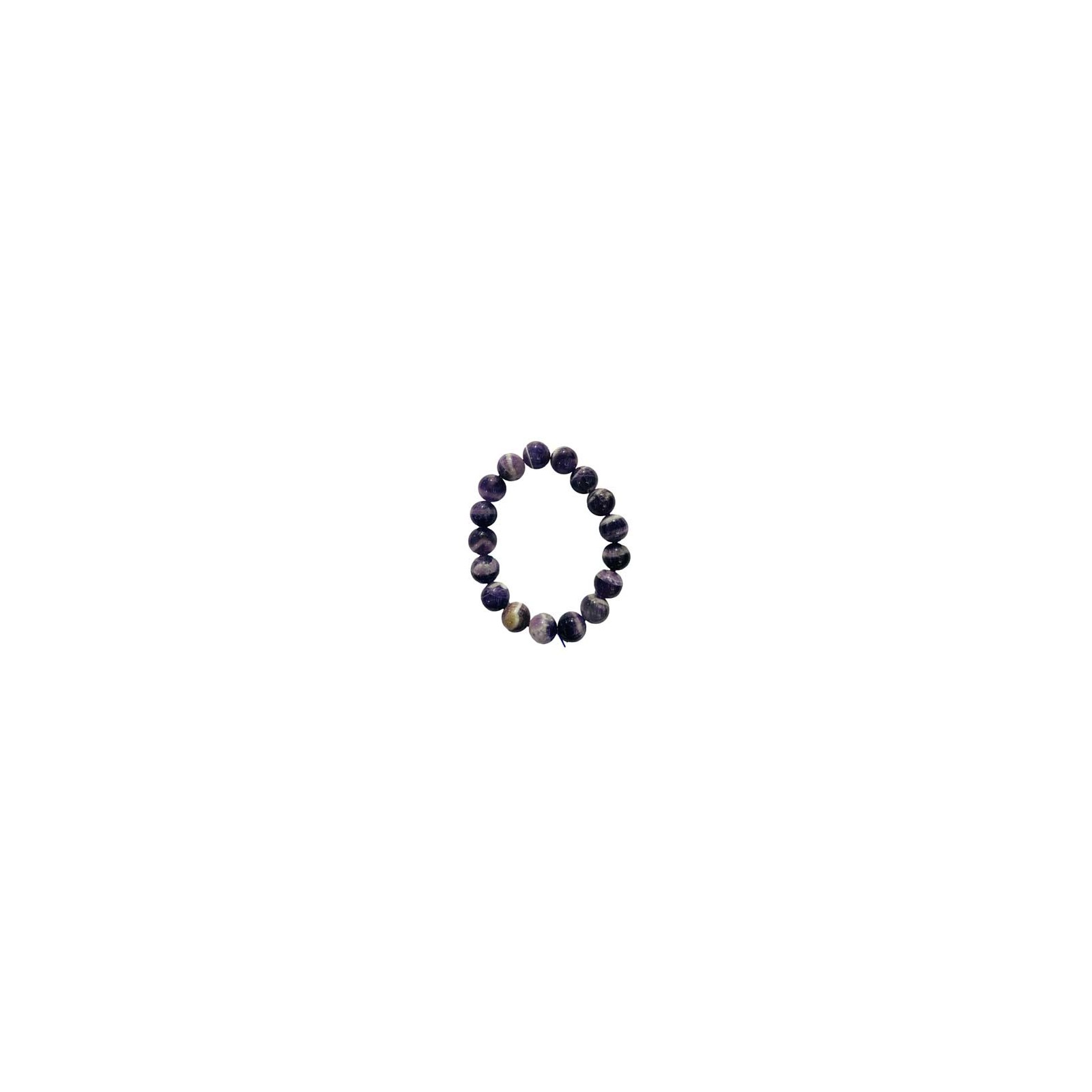 12mm Chevron Amethyst Healing Bracelet