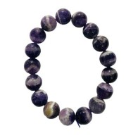 12mm Chevron Amethyst Healing Bracelet