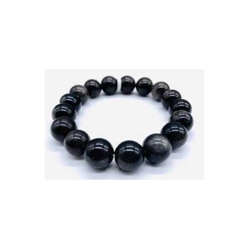 12mm Smoky Obsidian Bracelet for Grounding Energy