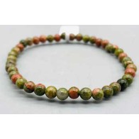 4mm Unakite Beaded Bracelet - Natural Healing Power