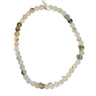 White & Black Agate Bracelet