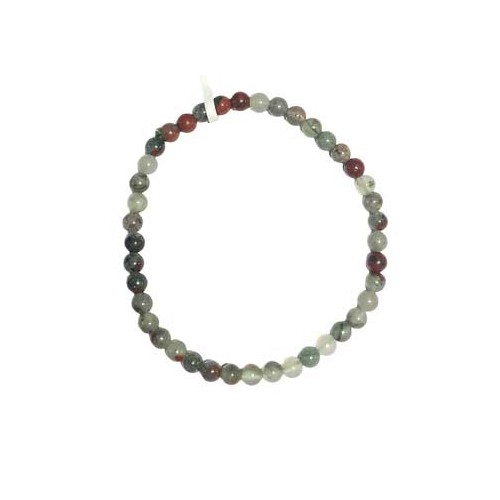 4mm Bloodstone Healing Bracelet for Emotional Strength