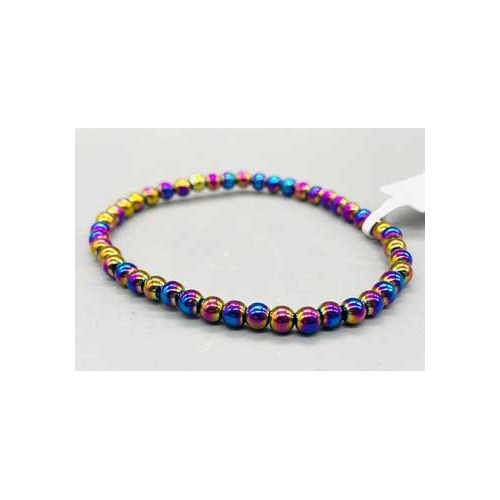 4mm Rainbow Hematite Energy Bracelet