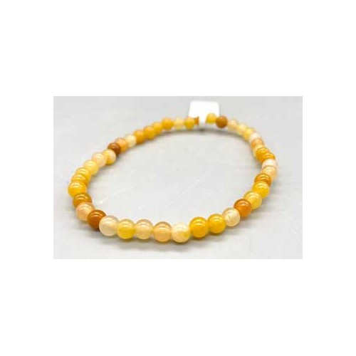 Pulsera de Jade Amarillo 4mm para Confianza