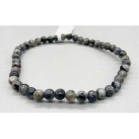 4mm Larvikite Black Bracelet for Grounding