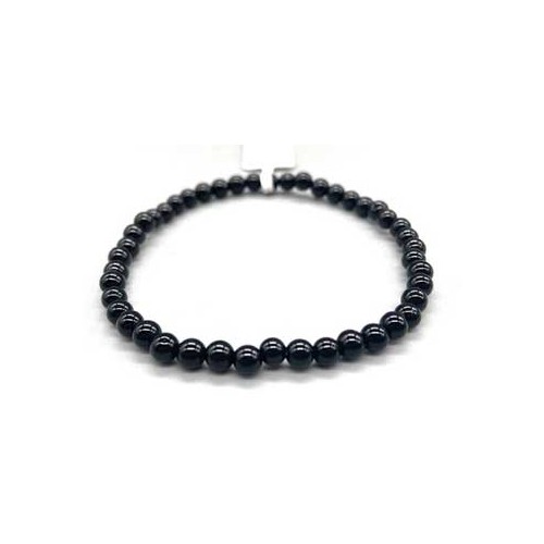 4mm Black Onyx Bracelet for Grounding