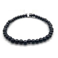 4mm Black Onyx Bracelet for Grounding