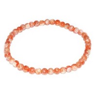 4mm Sunstone Beaded Bracelet for Vitality