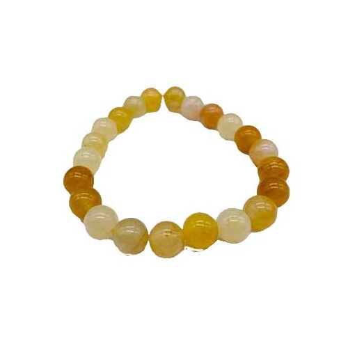 Pulsera de Jade Amarillo de 8mm para Sabiduría y Confianza