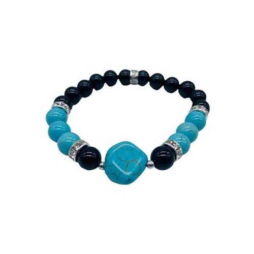 Black Onyx & Turquoise Healing Bracelet