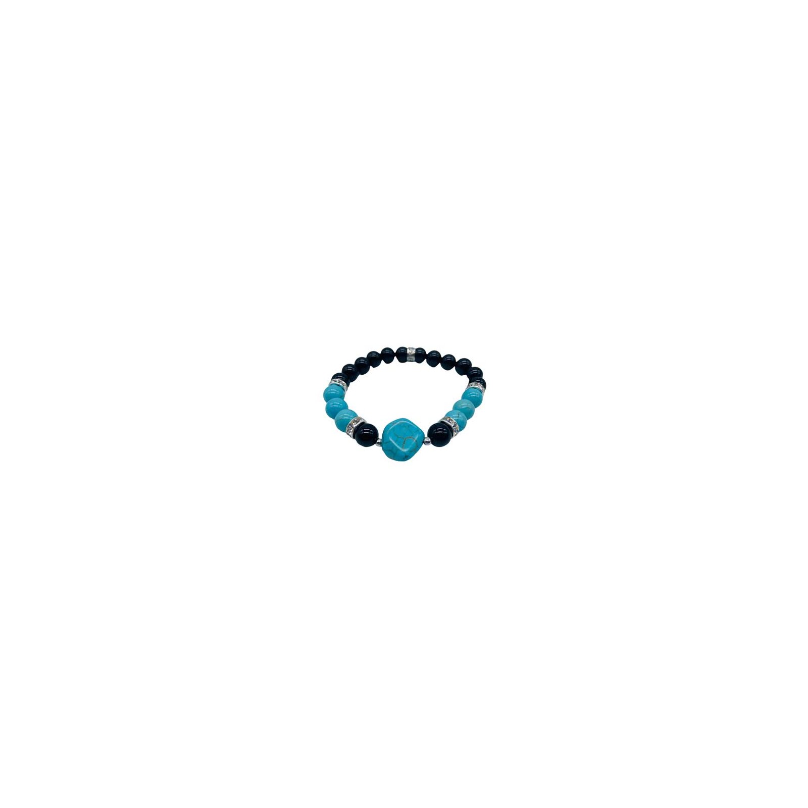 Black Onyx & Turquoise Healing Bracelet