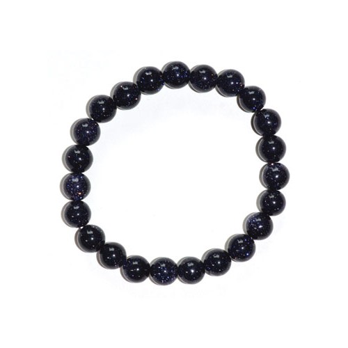 Pulsera de 8mm de Azul Oro para Protección