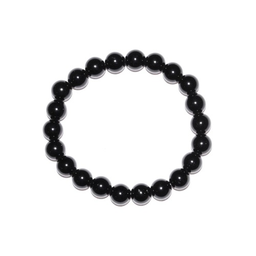 8mm Black Obsidian Gemstone Bracelet