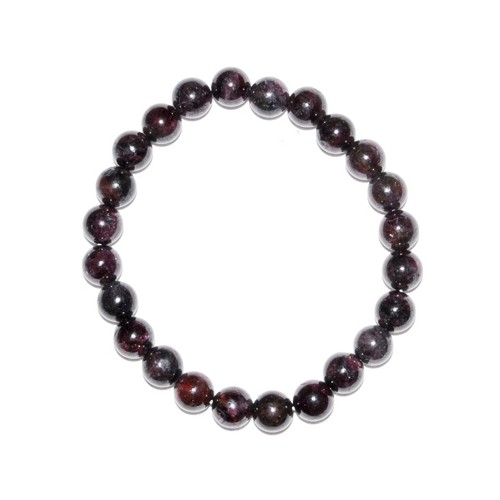 Garnet Beaded Bracelet 6-8mm for Success and Protection