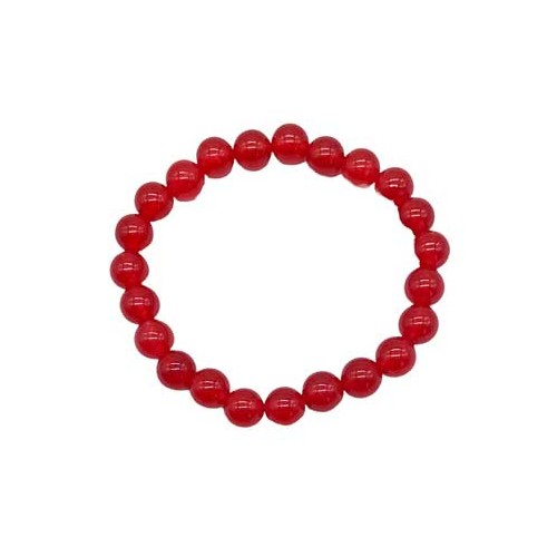 Pulsera de Jade Rojo de 8mm para Empoderamiento