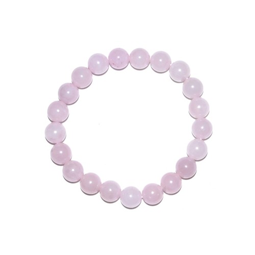 Pulsera de Cuarzo Rosa de 8mm para Amor Propio