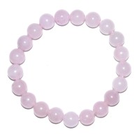 Pulsera de Cuarzo Rosa de 8mm para Amor Propio