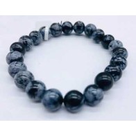 Snowflake Obsidian Bracelet for Meditation