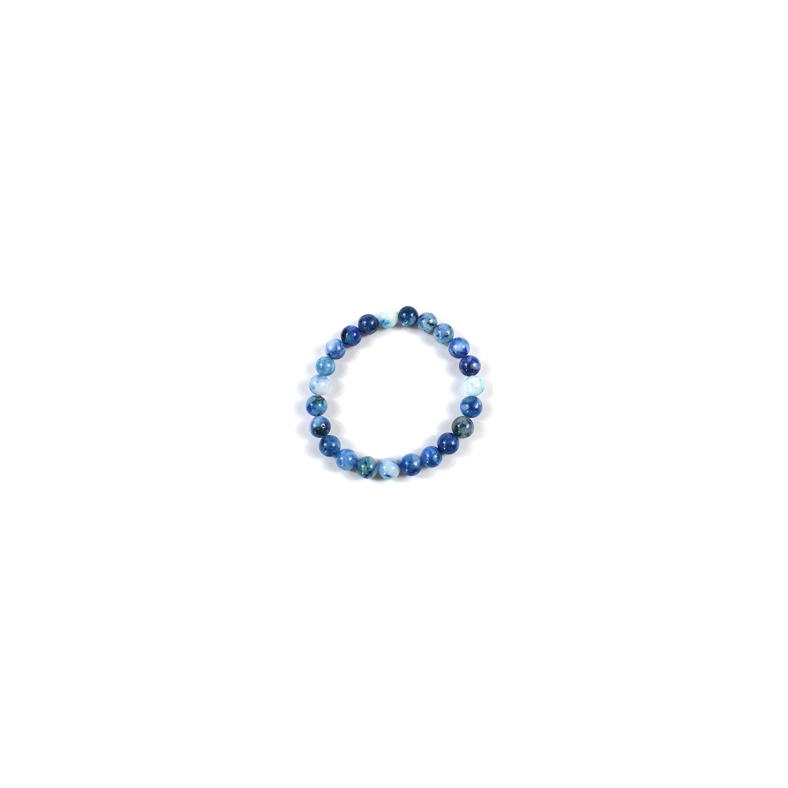 8mm Chrysocolla Beaded Bracelet for Emotional Balance