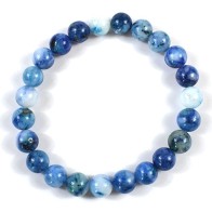 8mm Chrysocolla Beaded Bracelet for Emotional Balance