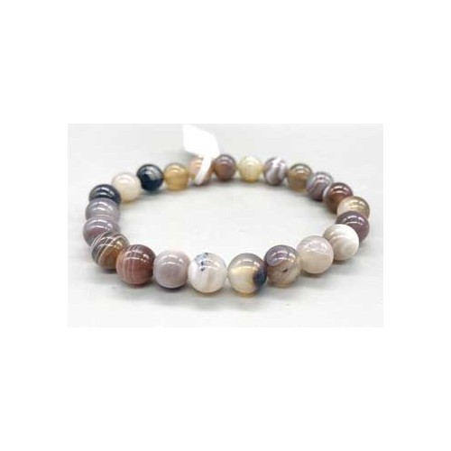 8mm Botswana Agate Bracelet for Healing