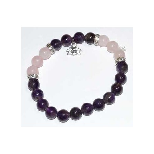 Amethyst Rose Quartz Bracelet